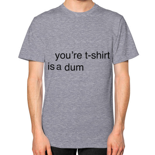 Unisex T-Shirt (on man) Tri-Blend Grey unorthodoxy