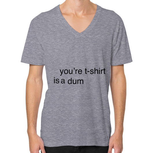 V-Neck (on man) Tri-Blend Grey unorthodoxy