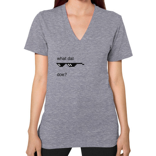 V-Neck (on woman) Tri-Blend Grey unorthodoxy