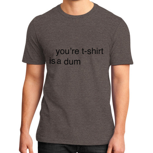 District T-Shirt (on man) Heather brown unorthodoxy