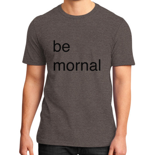 District T-Shirt (on man) Heather brown unorthodoxy
