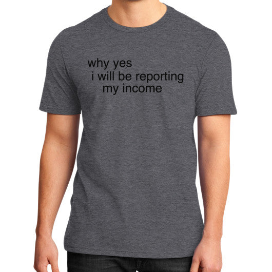 District T-Shirt (on man) Heather charcoal unorthodoxy