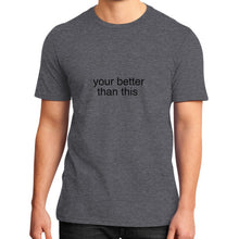 District T-Shirt (on man) Heather charcoal unorthodoxy