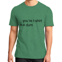 District T-Shirt (on man) Heather green unorthodoxy
