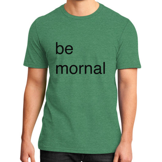 District T-Shirt (on man) Heather green unorthodoxy