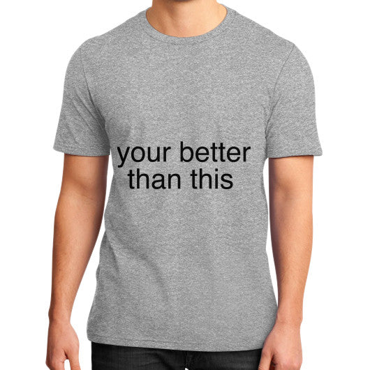 District T-Shirt (on man) Heather grey unorthodoxy