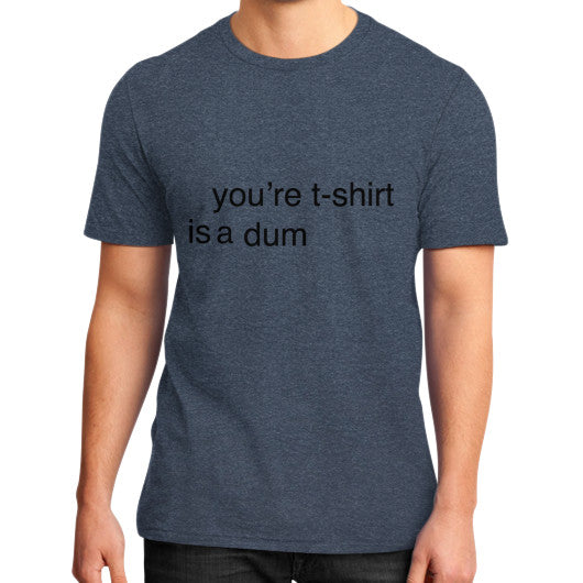District T-Shirt (on man) Heather navy unorthodoxy