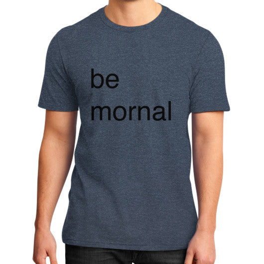 District T-Shirt (on man) Heather navy unorthodoxy