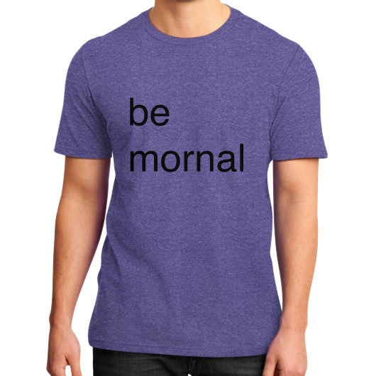 District T-Shirt (on man) Heather purple unorthodoxy