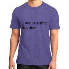 District T-Shirt (on man) Heather purple unorthodoxy