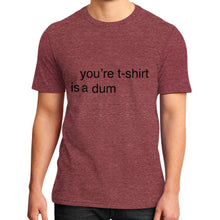 District T-Shirt (on man) Heather red unorthodoxy
