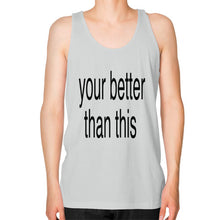 Unisex Fine Jersey Tank (on man) Silver unorthodoxy