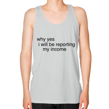Unisex Fine Jersey Tank (on man) Silver unorthodoxy