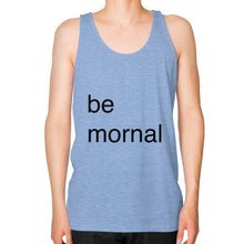 Unisex Fine Jersey Tank (on man) Tri-Blend Blue unorthodoxy