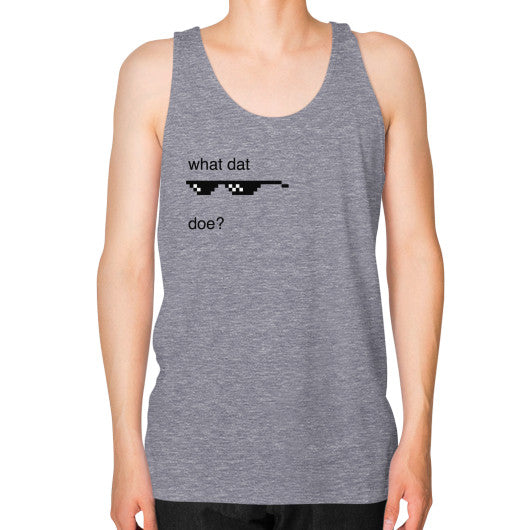 Unisex Fine Jersey Tank (on man) Tri-Blend Grey unorthodoxy