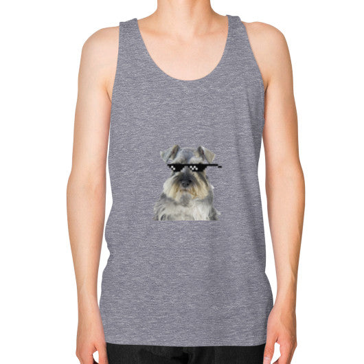 Unisex Fine Jersey Tank (on man) Tri-Blend Grey unorthodoxy