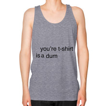 Unisex Fine Jersey Tank (on man) Tri-Blend Grey unorthodoxy