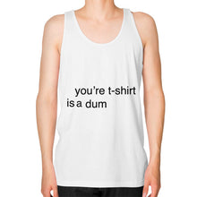 Unisex Fine Jersey Tank (on man) White unorthodoxy
