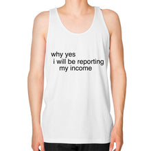 Unisex Fine Jersey Tank (on man) White unorthodoxy