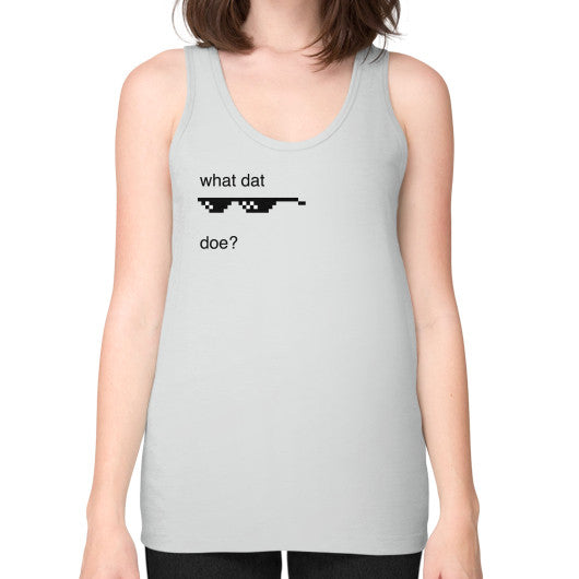 Unisex Fine Jersey Tank (on woman) Silver unorthodoxy