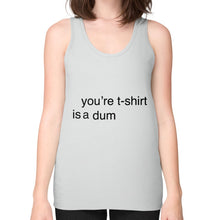 Unisex Fine Jersey Tank (on woman) Silver unorthodoxy