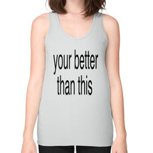 Unisex Fine Jersey Tank (on woman) Silver unorthodoxy
