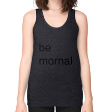 Unisex Fine Jersey Tank (on woman) Tri-Blend Black unorthodoxy