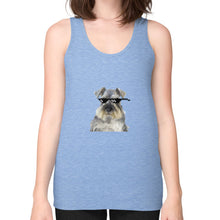 Unisex Fine Jersey Tank (on woman) Tri-Blend Blue unorthodoxy