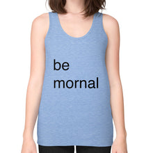 Unisex Fine Jersey Tank (on woman) Tri-Blend Blue unorthodoxy