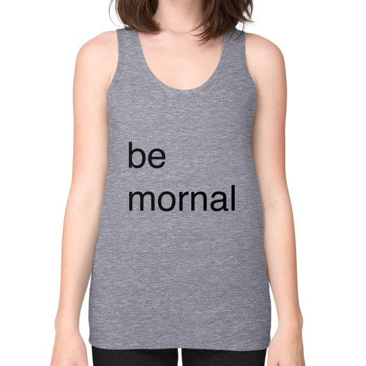 Unisex Fine Jersey Tank (on woman) Tri-Blend Grey unorthodoxy