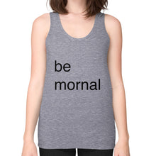 Unisex Fine Jersey Tank (on woman) Tri-Blend Grey unorthodoxy