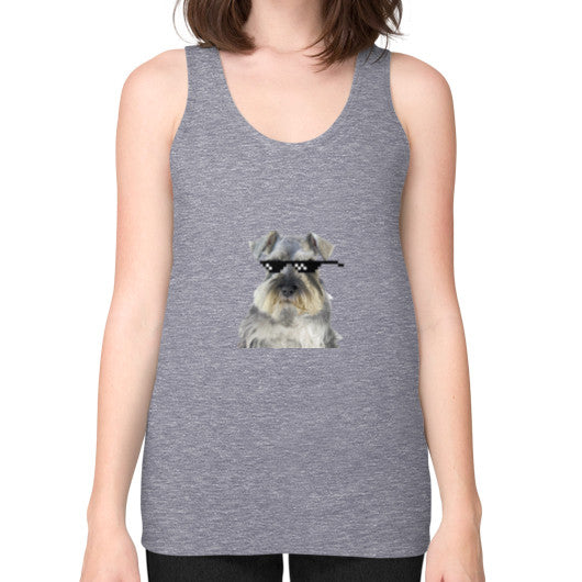 Unisex Fine Jersey Tank (on woman) Tri-Blend Grey unorthodoxy