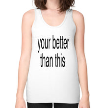 Unisex Fine Jersey Tank (on woman) White unorthodoxy