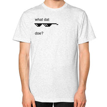Unisex T-Shirt (on man) Ash grey unorthodoxy