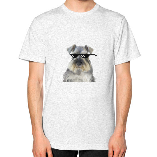 Unisex T-Shirt (on man) Ash grey unorthodoxy