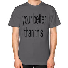 Unisex T-Shirt (on man) Asphalt unorthodoxy