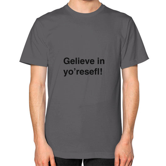 Unisex T-Shirt (on man) Asphalt unorthodoxy