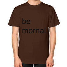 Unisex T-Shirt (on man) Brown unorthodoxy