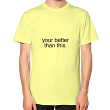 Unisex T-Shirt (on man) Lemon unorthodoxy