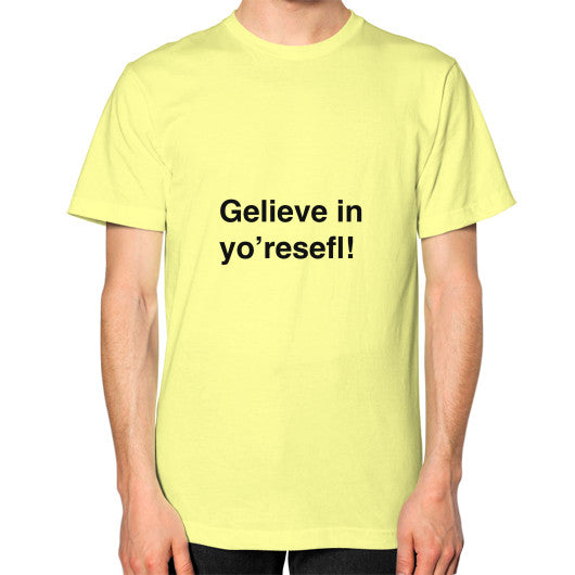 Unisex T-Shirt (on man) Lemon unorthodoxy