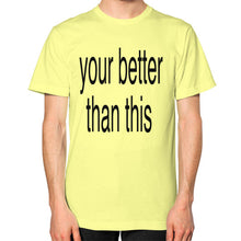 Unisex T-Shirt (on man) Lemon unorthodoxy