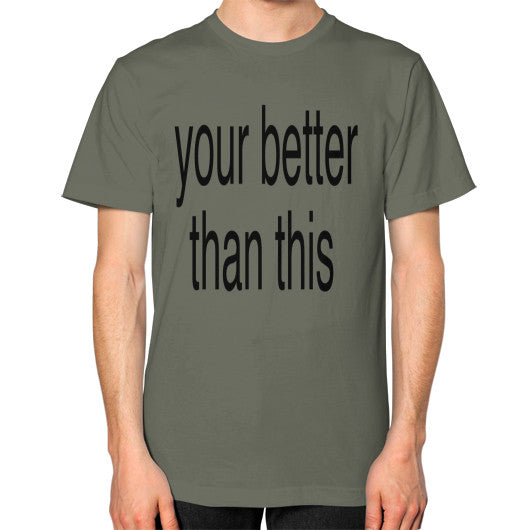 Unisex T-Shirt (on man) Lieutenant unorthodoxy