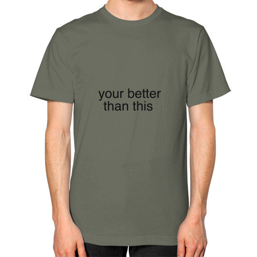 Unisex T-Shirt (on man) Lieutenant unorthodoxy