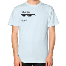 Unisex T-Shirt (on man) Light blue unorthodoxy