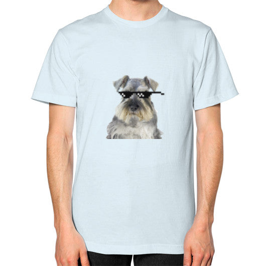 Unisex T-Shirt (on man) Light blue unorthodoxy