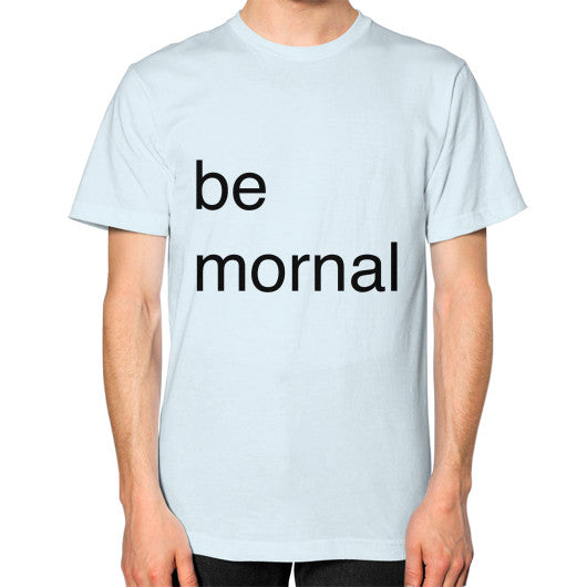 Unisex T-Shirt (on man) Light blue unorthodoxy