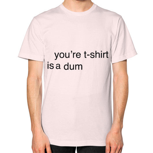 Unisex T-Shirt (on man) Light pink unorthodoxy