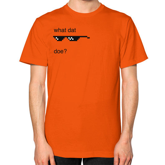 Unisex T-Shirt (on man) Orange unorthodoxy