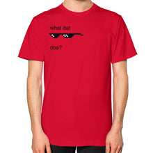 Unisex T-Shirt (on man) Red unorthodoxy