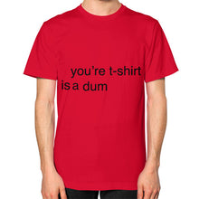 Unisex T-Shirt (on man) Red unorthodoxy